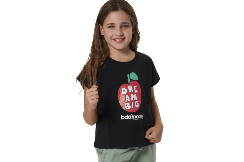 Body Action Heavy Jersey Graphic Παιδική Αμάνικη Μπλούζα Μαύρη