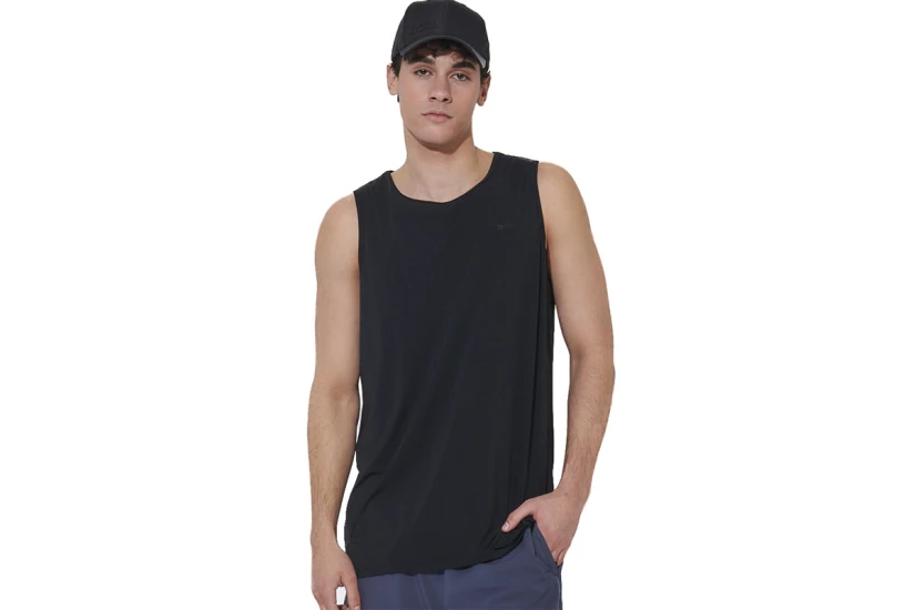 Body Action Lightweight Yoga Ανδρική Αμάνικη Μπλούζα Μαύρη