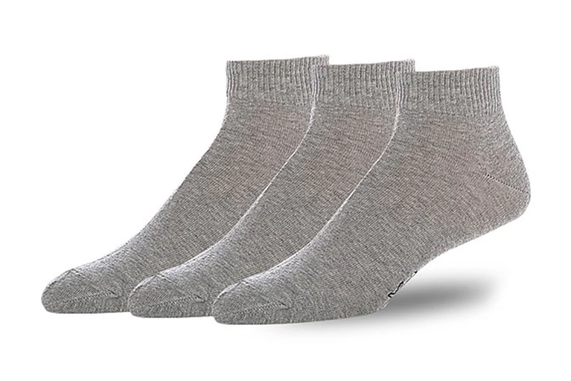 X-Code Unisex Κάλτσες μέχρι τον Αστράγαλο Γκρι 3 Ζευγάρια