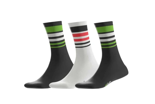X-Code Smartech Crew Κάλτσες Ψηλές 3 Ζευγάρια (04700 BLACK-WHITE-MULTI)
