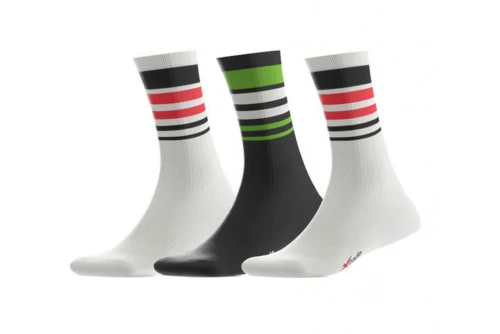 X-Code Smartech Crew Κάλτσες Ψηλές 3 Ζευγάρια (04700 WHITE-BLACK-MULTI)
