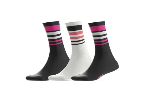 X-Code Smartech Crew Κάλτσες Ψηλές 3 Ζευγάρια (04700W BLACK-WHITE-MULTI)