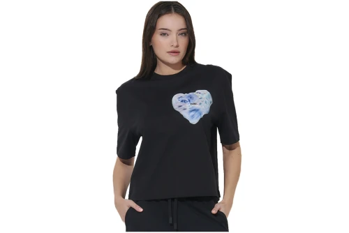 Body Action Relaxed Fit Mercerised T-Shirt Γυναικείο (051624 BLACK-01)