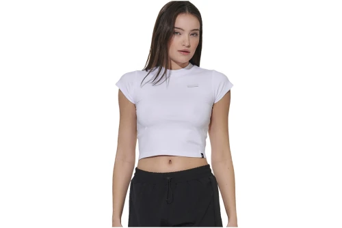 Body Action Stretch Jersey Cropped T-Shirt Γυναικείο (051625 WHITE-02)