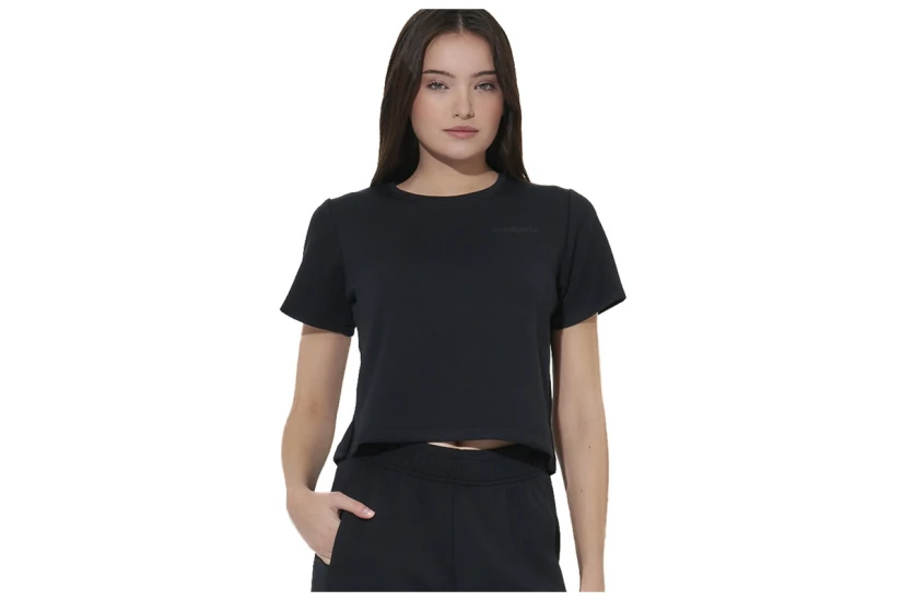 Body Action Modal Straight-Cut Γυναικείο Κοντομάνικο T-Shirt Μαύρο