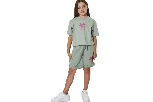 Body Action Graphic T-Shirt (052603 PISTACHIO GREEN-07A)
