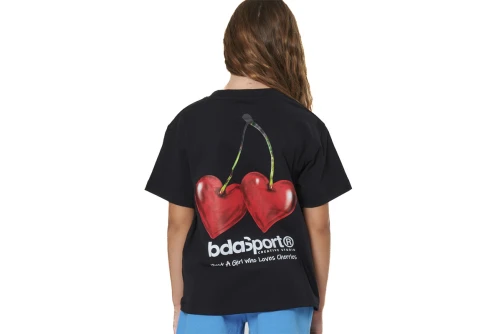 Body Action Floral Print T-Shirt (052604 BLACK-01)