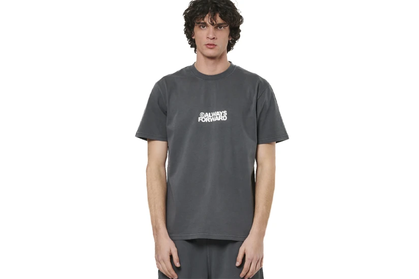 Body Action Natural Dye Oversized Κοντομάνικο T-Shirt Γκρι, Εκρού