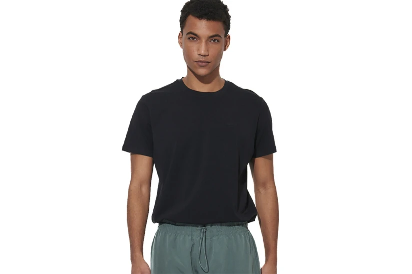 Body Action Slim Fit Stretch Jersey Ανδρικό Κοντομάνικο T-Shirt Μαύρο