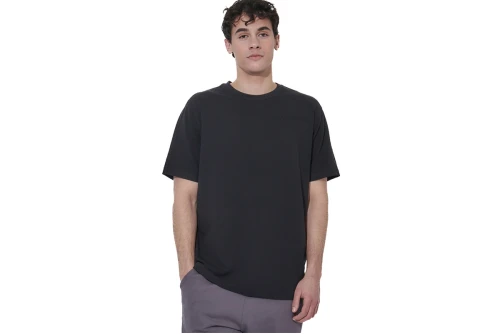 Body Action Regular Fit Pique T-Shirt Ανδρικό (053626 BLACK-01)