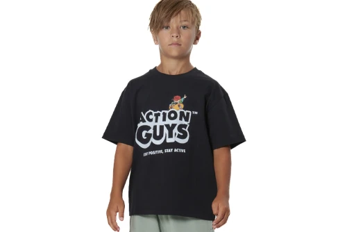 Body Action Heavy Jersey Graphic T-Shirt (054604 BLACK-01)