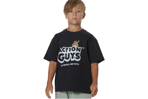 Body Action Heavy Jersey Graphic T-Shirt (054604 BLACK-01)