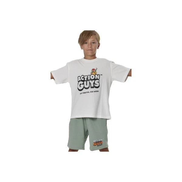 Body Action Heavy Jersey Graphic T-Shirt (054604 WHITE ALYSSUM-05A)