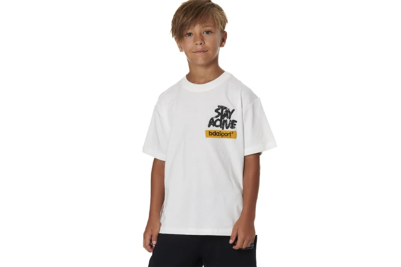 Body Action Graffiti Print Παιδικό Κοντομάνικο T-Shirt Λευκό