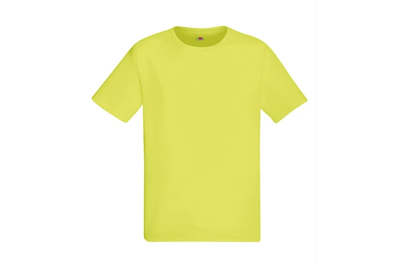 Fruit Of The Loom Mens Ss Performance Tee (061390 NEON YELLOW)