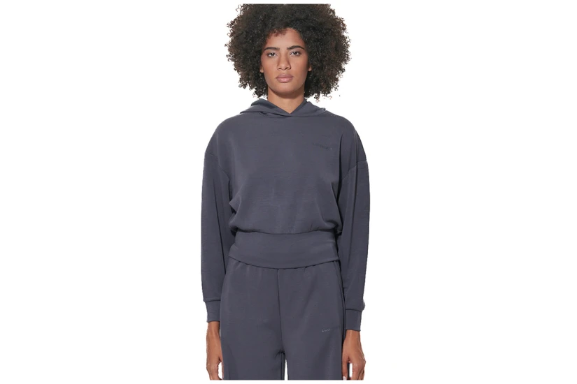 Body Action Crop Modal Hoodie Γυναικείο (061622 EBONY BLUE-04E)