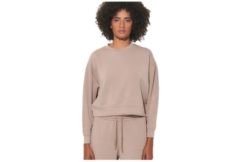 Body Action Crop Modal Μπλούζα Με Λαιμόκοψη Γυναικεία (061623 MOCHA MERINGUE -05E)