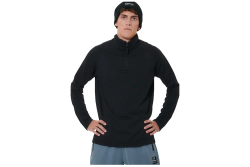Body Action Waffle Μπλούζα Με Φερμουάρ Ανδρική (063612 BLACK-01)