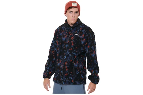 Body Action Printed Μπλούζα Sherpa Με Φερμουάρ Ανδρική (063613 MIDNIGHT CITY BOULEVARD)
