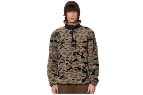 Body Action Printed Μπλούζα Sherpa Με Φερμουάρ Ανδρική (063613 WINTER LEAVES CAMO-17)
