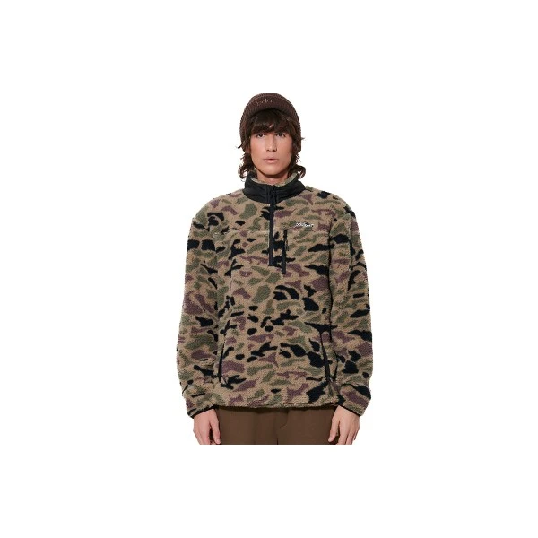 Body Action Printed Μπλούζα Sherpa Με Φερμουάρ Ανδρική (063613 WINTER LEAVES CAMO-17)