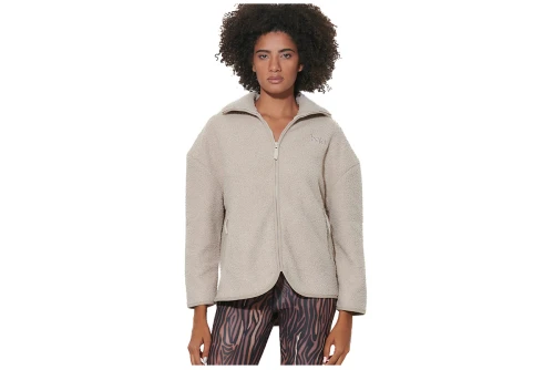 Body Action Oversized Boucle-Fleece Ζακέτα Sherpa Γυναικεία (071629 MOONBEAM GREY MELANGE)