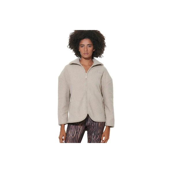 Body Action Oversized Boucle-Fleece Ζακέτα Sherpa Γυναικεία (071629 MOONBEAM GREY MELANGE)