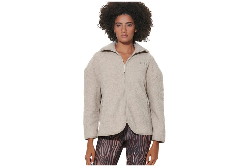 Body Action Oversized Boucle-Fleece Ζακέτα Sherpa Γυναικεία (071629 MOONBEAM GREY MELANGE)