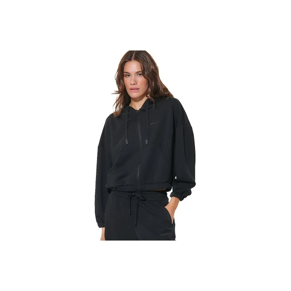 Body Action Womens Modial Crop Jacket (071632 BLACK-01)