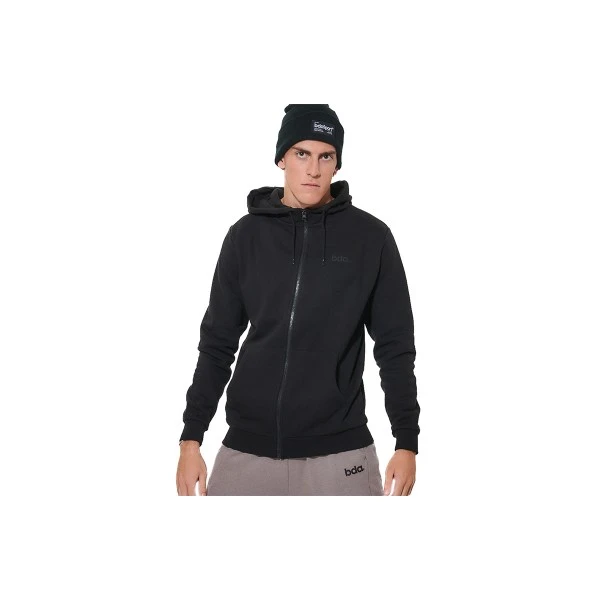 Body Action Fleece Ζακέτα Βαμβακερή Ανδρική (073620 BLACK-01)