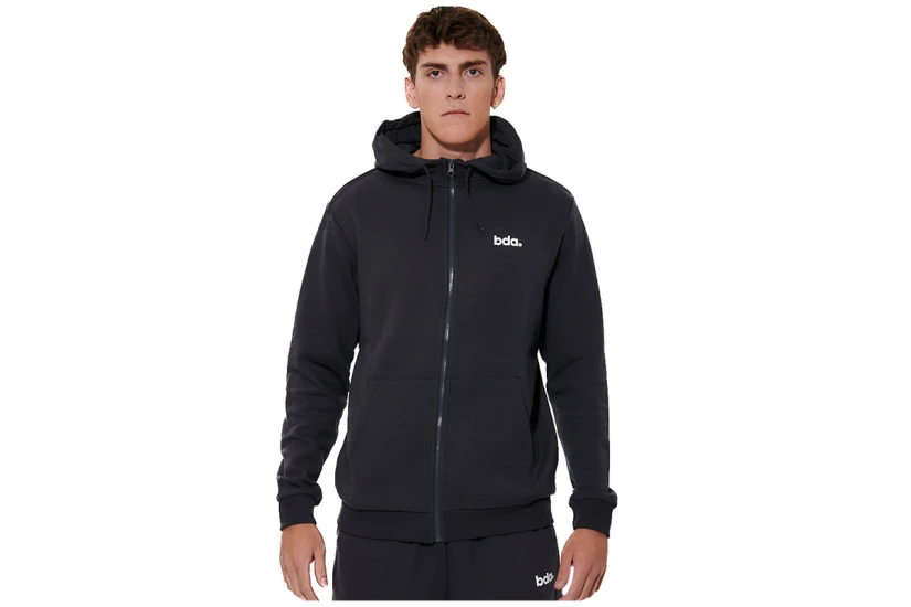 Body Action Fleece Ζακέτα Βαμβακερή Ανδρική (073620 EBONY BLUE-04E)