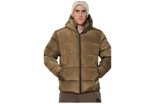 Body Action Hooded Μπουφάν Puffer Ανδρικό (073622 CROCODILE GREEN-07F)