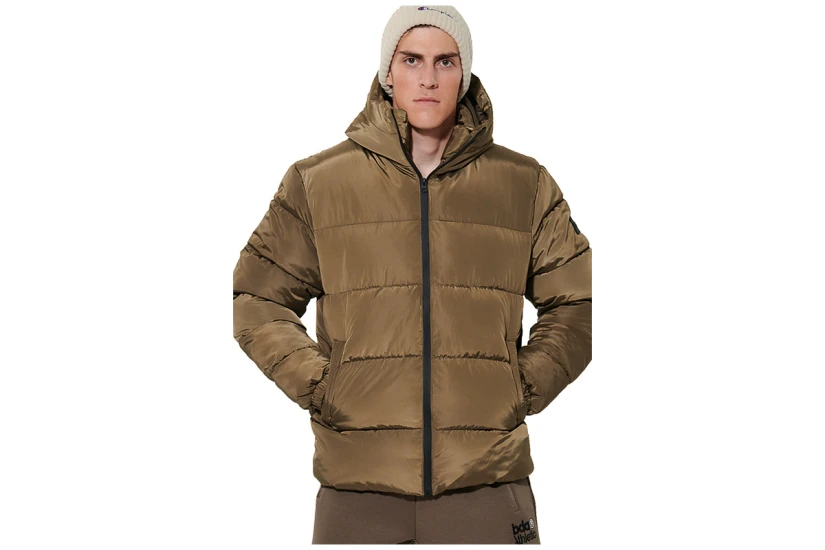 Body Action Hooded Μπουφάν Puffer Ανδρικό (073622 CROCODILE GREEN-07F)