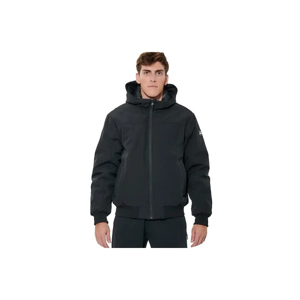 Body Action Hooded Μπουφάν Bomber Ανδρικό (073623 BLACK-01)