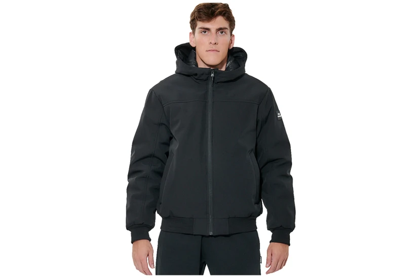 Body Action Hooded Μπουφάν Bomber Ανδρικό (073623 BLACK-01)