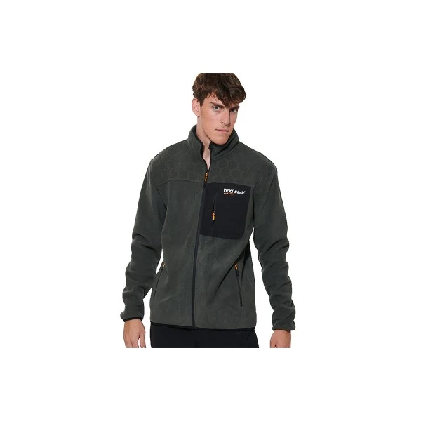 Body Action Polar Ζακέτα Fleece Ανδρική (073626 KHAKI GREEN-07E)
