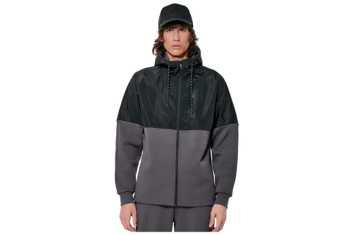 Body Action Two-Tone Scuba Ζακέτα Βαμβακερή Ανδρική (073627 BOULEVARD GREY-BLACK-03)