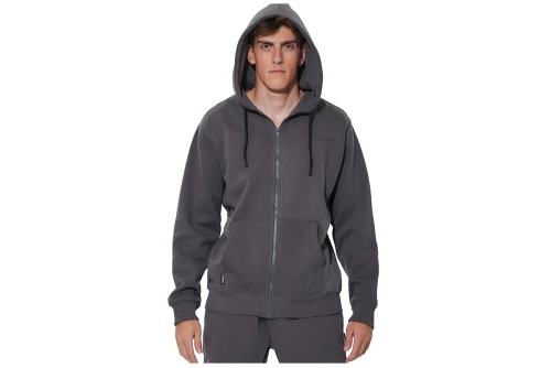 Body Action Through Fleece Ζακέτα Βαμβακερή Ανδρική (073632 BOULEVARD GREY-03B)