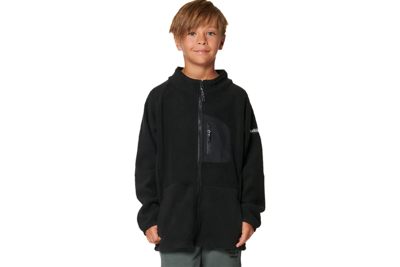 Body Action Polar Παιδική Ζακέτα Fleece Μαύρη