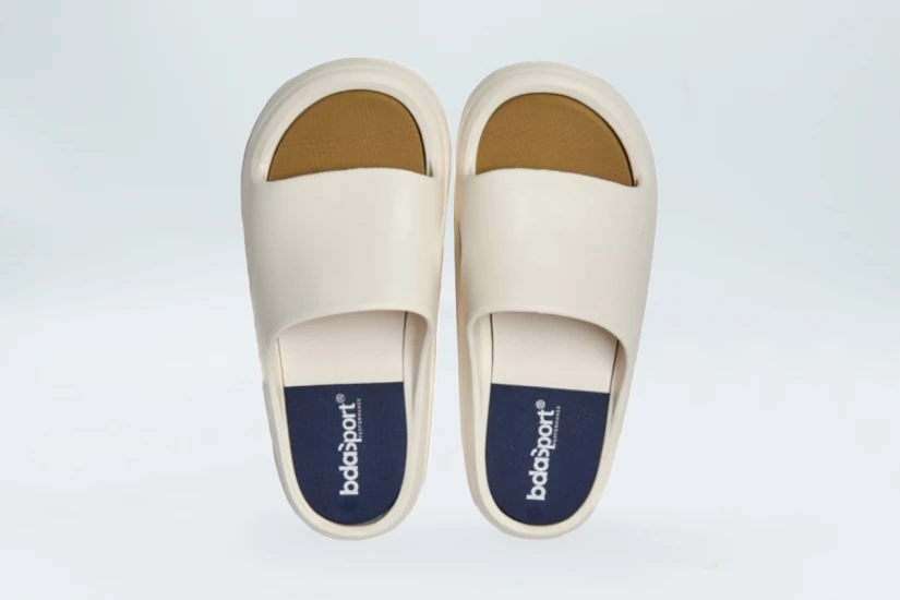 Body Action Summer Slides Unisex Παντόφλες Εκρού, Μπεζ, Μπλε Σκούρο