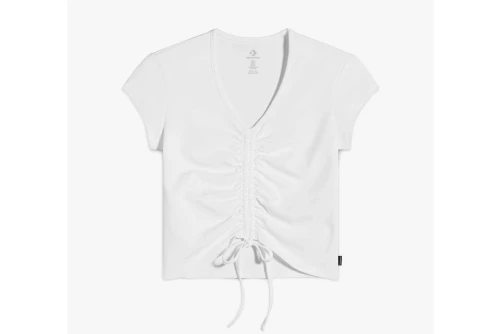 Converse Drawstring Ruched Crop Top Κοντομάνικο Γυναικείο (10027398-A03)