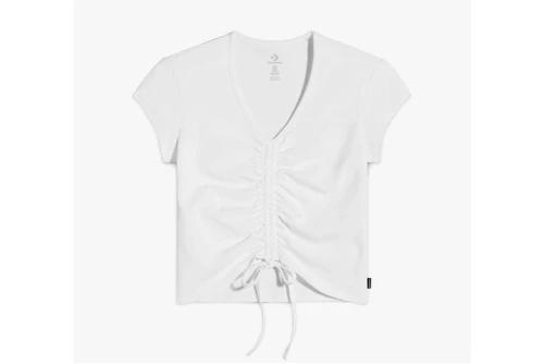 Converse Drawstring Ruched Crop Top Κοντομάνικο Γυναικείο (10027398-A03)