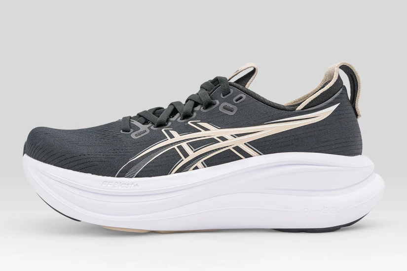 ASICS Gel-Nimbus 28 Αθλητικά Παπούτσια για Τρέξιμο Μαύρα, Μπεζ, Λευκά