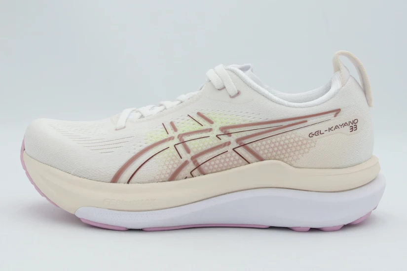 ASICS Gel-Kayano 33 Γυναικεία Αθλητικά Παπούτσια για Τρέξιμο Λευκά, Σάπιο Μήλο, Εκρού