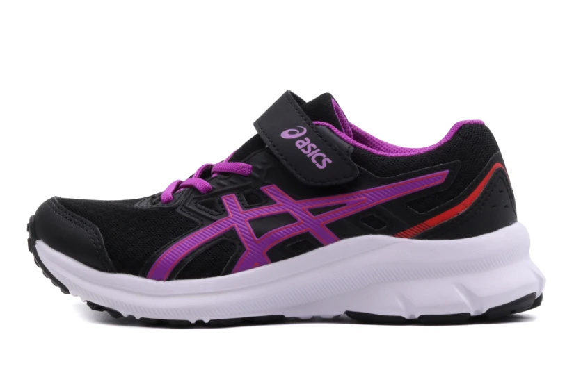 ASICS Jolt 3 Παιδικά Αθλητικά Παπούτσια Για Τρέξιμο Μαύρα, Μωβ, Λευκά