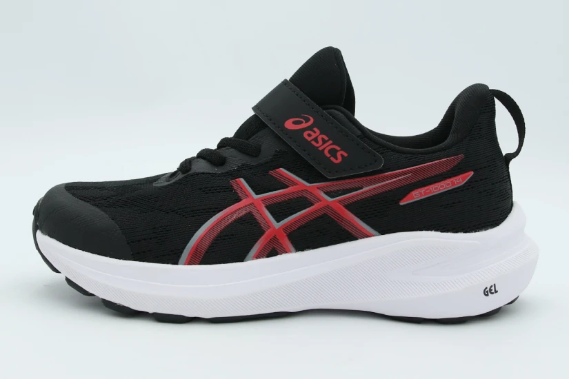 ASICS GT-1000 14 Παιδικά Αθλητικά Παπούτσια για Τρέξιμο Μαύρα, Κόκκινα, Λευκά