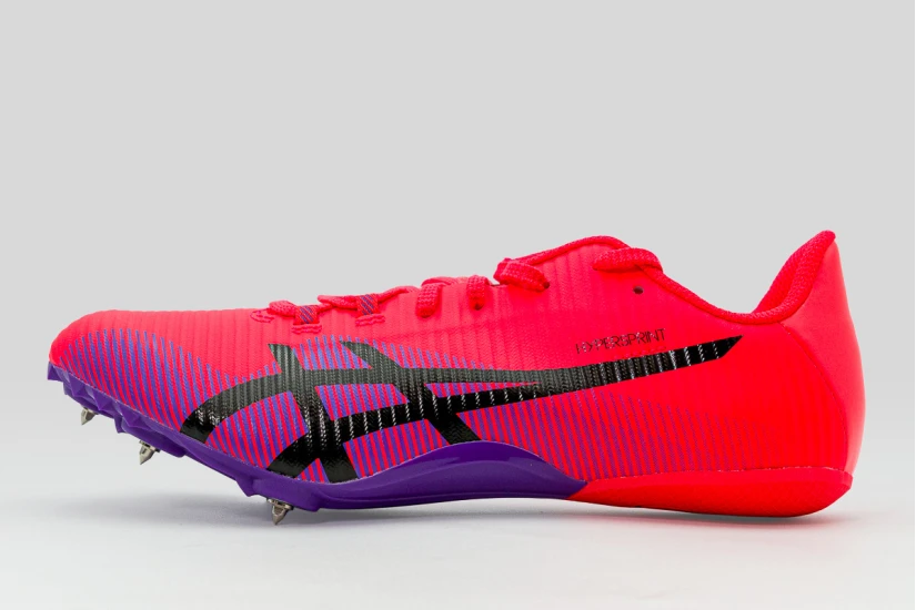 Asics Hypersprint 8 Spikes Παπούτσια για Στίβο Κόκκινο, Μωβ, Μαύρο