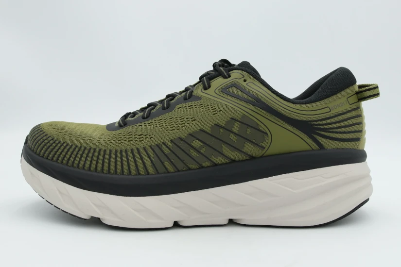 Hoka One One Bondi 7 Ανδρικά Αθλητικά Παπούτσια για Τρέξιμο Χακί, Μαύρα, Εκρού