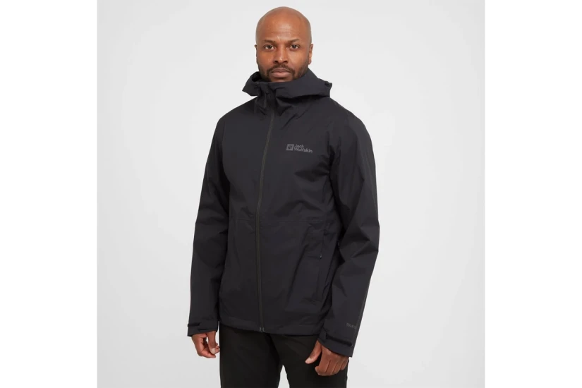 Jack Wolfskin Taubenberg 3 In 1 Ανδρικό Αδιάβροχο Μπουφάν Μαύρο