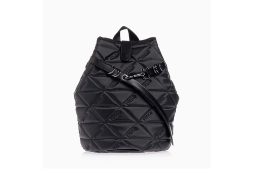 Frnc Signature Water-Repellent Satin Backpack (1123 BLK)